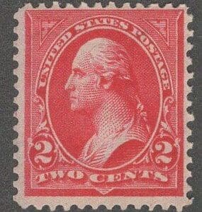 Scott# 252 "WASHINGTON" UNWATERMARKED, TYPE III TRIANGLE, MINT
