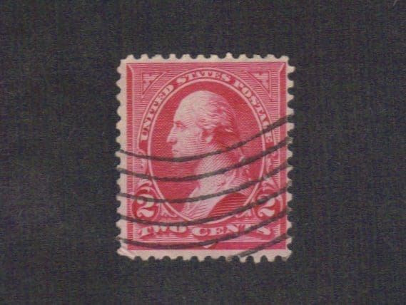 Scott# 252 "WASHINGTON" UNWATERMARKED, TYPE III USE WITH FLAG CANCEL