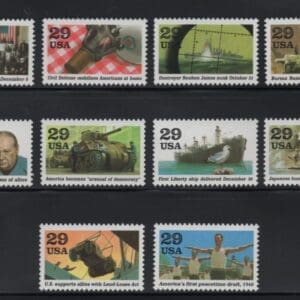 Alternative view of Scott# 2559 "WORLD WAR II-1941 SOUVENIR SHEET + SINGLES SET (20) MNH
