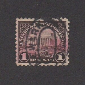 Scott# 571 "LINCOLN MEMORIAL" USED WITH NEWARK NJ DOUBLE OVAL CANCEL