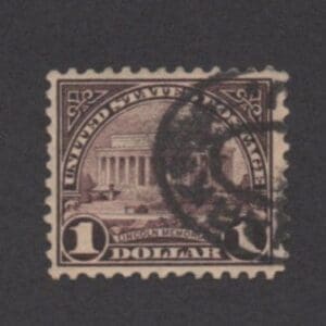 Scott# 571 "LINCOLN MEMORIAL" USED WITH NEW YORK DOUBLE OVAL CANCEL