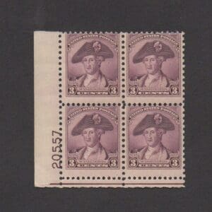 Scott# 708 "WASHINGTON BICENTENNIAL" PLATE BLOCK (4) MINT