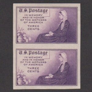 Scott# 754 "WHISTLER'S MOTHER" MNH IMPERFORATE NGAI PAIR, WELL CENTERED