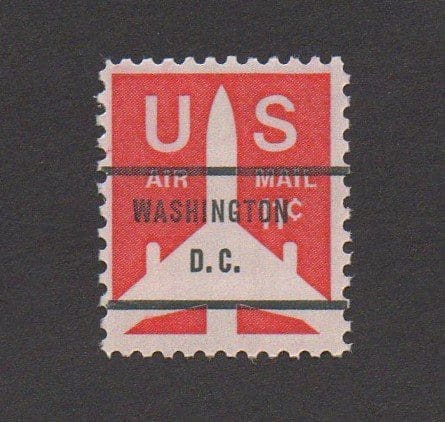 Scott# C78B "JET SILHOUETTE" TAGGING OMITTED PRECANCEL SINGLE, MNH