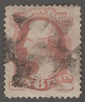Scott# 159 "LINCOLN" USED CONTINENTAL BANK NOTE , MALTESE CROSS FANCY CANCEL