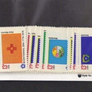 Alternative view of Scott# 1633-82 "BICENTENNIAL FLAGS" INTACT SHEET (50) MNH