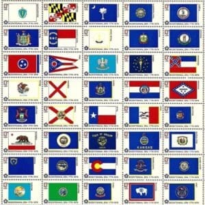 Scott# 1633-82 "BICENTENNIAL FLAGS" INTACT SHEET (50) MNH