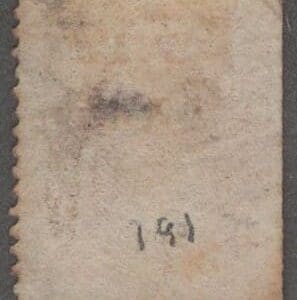 Alternative view of Scott# 191"PERRY" USED BANK NOTE MARGIN SINGLE WITH LOCAL CANCEL