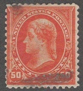 Scott# 275 JEFFERSON BUREAU ISSUE, NICELY CENTERED, FACE FREE CANCEL