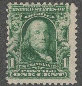 Scott# 300 "FRANKLIN" MINT, NG PERF 12 of the ORNATE DESIGN SERIES