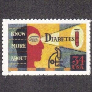 Scott# 3503 "DIABETES RESEARCH" MNH S/A SINGLE (4) NICELY CENTERED