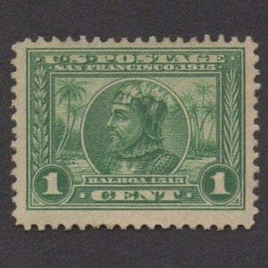 Scott# 397 "BALBOA" PANAMA PACIFIC MNH, NATURAL GUM SKIPS