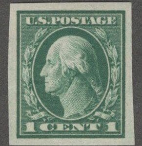 Scott# 481 "WASHINGTON" FLAT PLATE IMPERFORATE, MNH