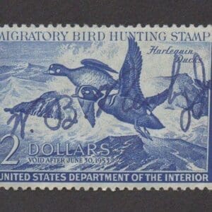 Scott# RW19 "DUCK STAMP" 1952 "HARLEQUINS DUCKS" USED