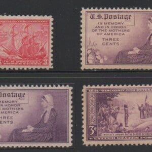 1934 COMMEMORATIVE YEAR SET (4) ISSUES, MNH, NICELY CENTERED