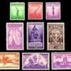 1940 COMMEMORATIVE YEAR SETS (9) ISSUES, NICELY CENTERED