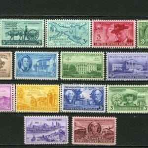1949-50 COMMEMORATIVE YEAR SETS (17) ISSUES, MNH, NICELY CENTERED