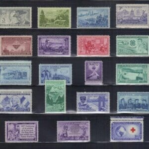 1951-52 COMMEMORATIVE YEAR SETS (19) ISSUES, MNH, NICELY CENTERED