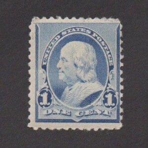 Scott # 219 "FRANKLIN" PERF 12 AMERICAN BANK NOTE, MNH