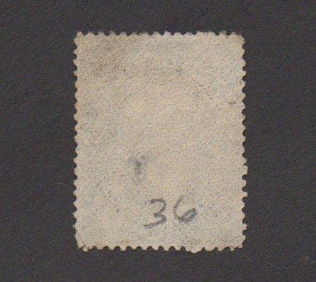 Scott# 36 "WASHINGTON" USED, RED BAR GRID CANCEL, NICELY CENTERED - Image 2