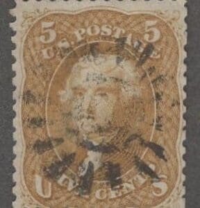 Scott# 67 "JEFFERSON" USED WITH FANCY COGWHEEL CANCEL