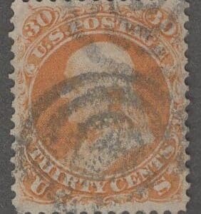 Scott# 71 FRANKLIN USED, BULLSEYE CANCELS, VERY NICELY CENTERED FOR THIS ISSUE