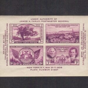 Alternative view of 1936 COMMEMORATIVE YEAR SET (9) ISSUES + THE TIPEX SOUVENIR SHEET