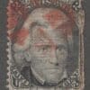Scott# 87 "JACKSON" E GRILL USED WITH FLAWS, RED CANCEL, OFFERED AS A FILLER