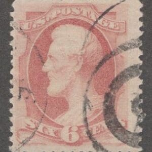 Scott# 186 "LINCOLN" PARTIAL CDS & BULLSEYE CANCELS, NICELY CENTERED