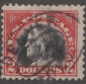 Scott# 547 "FRANKLIN" PERF 11 WITH DENVER CO. DOUBLE OVAL CANCEL