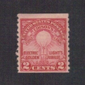 Scott# 656 "EDISON'S FIRST LAMP" SINGLE, MINT, NICELY CENTERED