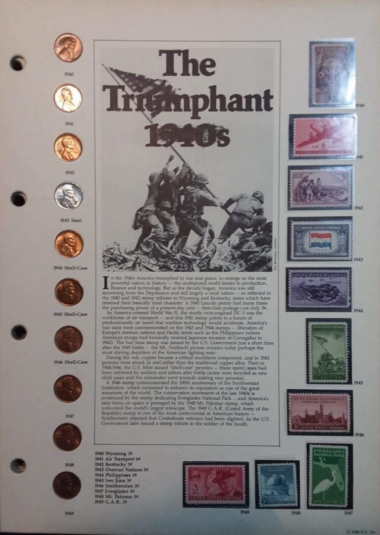 COINS & STAMPS ON HARD STOCK DISPLAY PAGES SUITABLE for FRAMING *L@@K* - Image 5