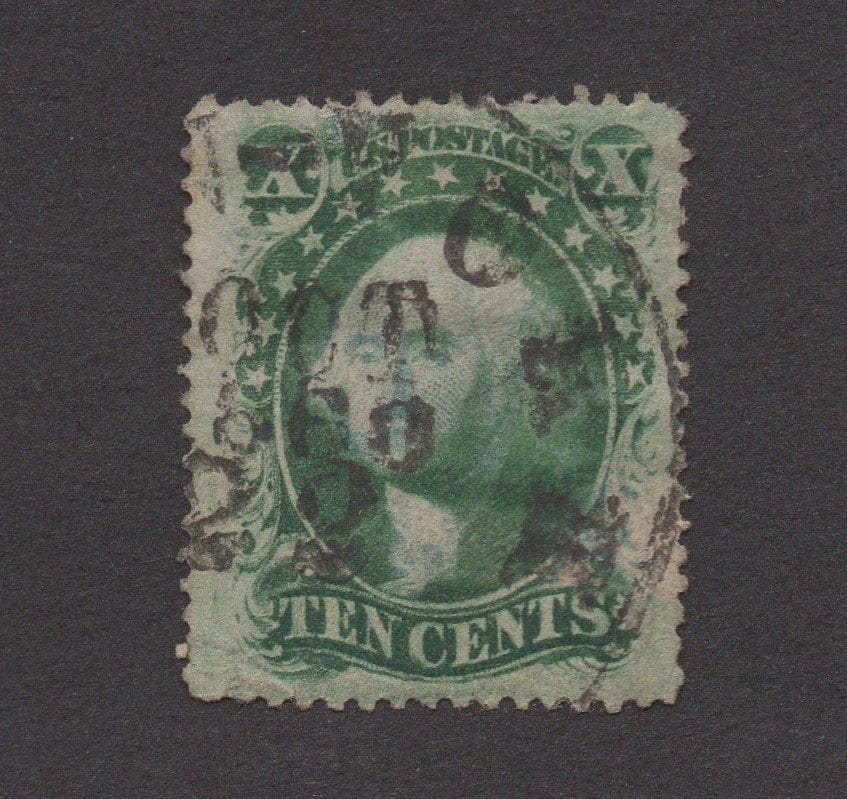 Scott# 35 "WASHINGTON" USED TYPE V, BALTIMORE CDS DATED OCT. 22, 1860