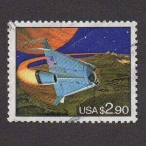 Scott# 2543 "PRIORITY MAIL-SPACE VEHICLE" LITE CANCEL, NICELY CENTERED