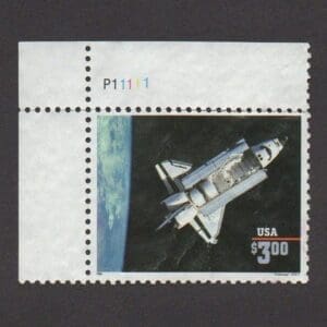 Scott# 2544 PRIORITY MAIL-SPACE SHUTTLE CHALLENGER, USED PLATE# SINGLE