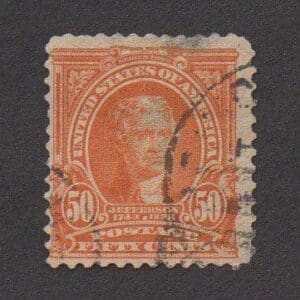 Scott# 310 "JEFFERSON" USED SINGLE WITH CDS CANCEL
