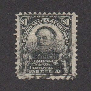 Scott# 311 "FARRAGUT - ORNATE DESIGN" USED, REGISTRATION CANCEL