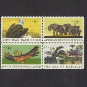 Scott# 1387-90 "NATURAL HISTORY" BLOCK MNH, NICELY CENTERED
