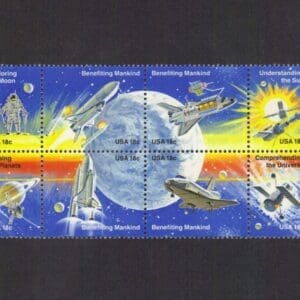 Scott# 1912-19 "SPACE ACHIEVEMENTS" BLOCK (8) MNH, WELL CENTERED