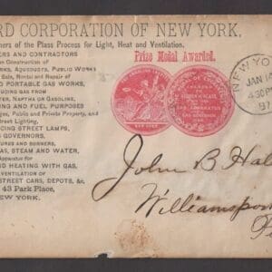 Scott# 210 ON COVER STANDARD CORPORATION of NY W/CDS JANUARY 14th 1887