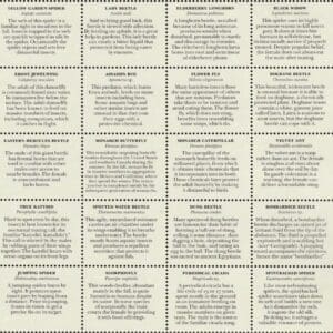 Scott# 3351 "INSECTS & SPIDERS" SINGLES (20) MNH, NICELY CENTERED - Image 2
