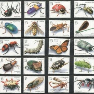 Scott# 3351 "INSECTS & SPIDERS" SINGLES (20) MNH, NICELY CENTERED
