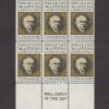 Scott# 1405 "EDGAR LEE MASTERS - POET" MAIL EARLY BLOCK (6) MNH