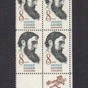 Scott# 1446 SIDNEY LANIER-POET ZIP BLOCK (4) MNH NICELY CENTERED