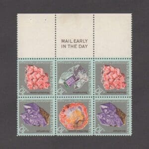 Scott# 1538-41 "MINERAL HERITAGE" MAIL EARLY BLOCK (6) MNH