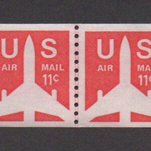 Scott# C82 "JET AIRLINER" COIL LINE PAIR, MNH, NICELY CENTERED