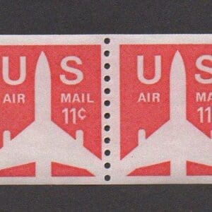 Scott# C82 "JET AIRLINER" COIL PAIR, MNH, NICELY CENTERED