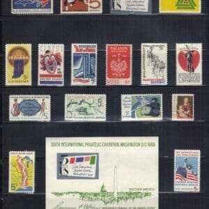 1966 COMMEMORATIVES YEAR SET (17) ISSUES, MNH, NICELY CENTERED