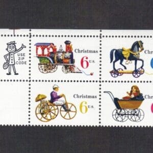 Scott# 1415-18 "CHRISTMAS TOYS" MNH ZIP BLOCK (4) * SEE DETAILS *
