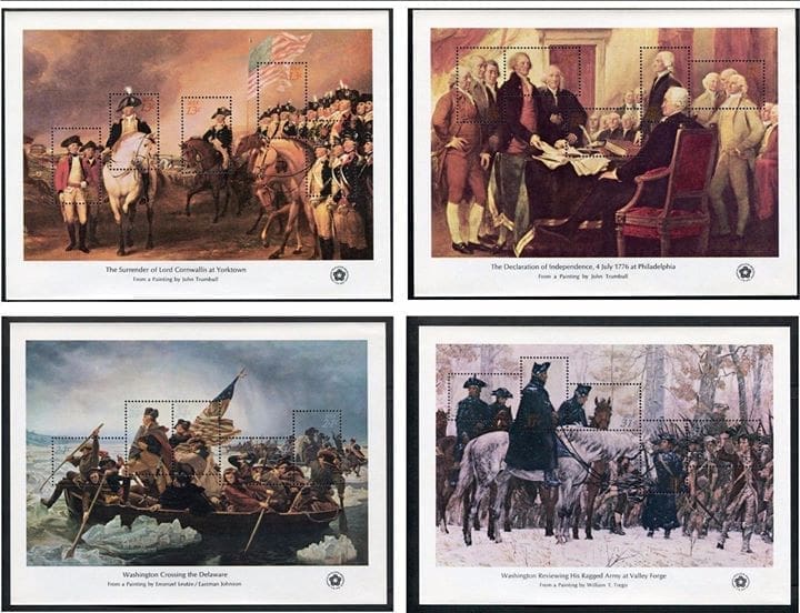 Scott# 1686-89 "BICENTENNIAL" SOUVENIR SHEETS (4) MNH,